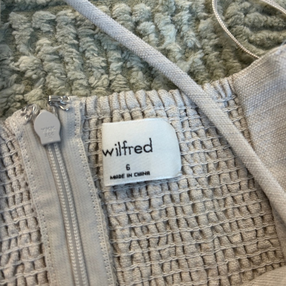 NWT Aritzia Wilfred Credenza Linen Dress in Natural Ecru - Picture 4 of 5